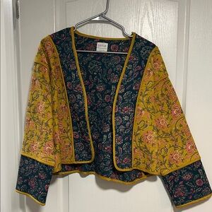 Vibrant Floral Quilted Jacket